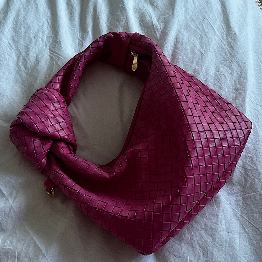 Woven Pink Handbag